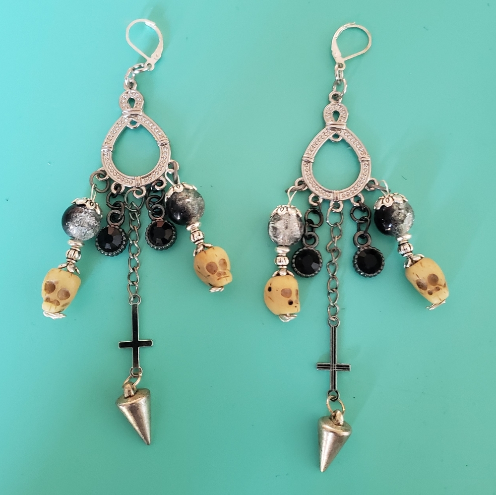 Occult chandelier earrings